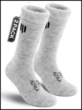 Baby Alpaca Wool Thermal Winter Boot Socks for Men Hunting Hiking
